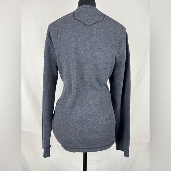 Eddie Bauer Blue Henley Long Sleeve Tee - Picture 3 of 9